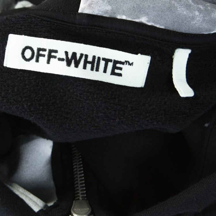 Pre Owned Off-White Multicolor Cotton Liquid Spots Hoodie Sweatshirt S
