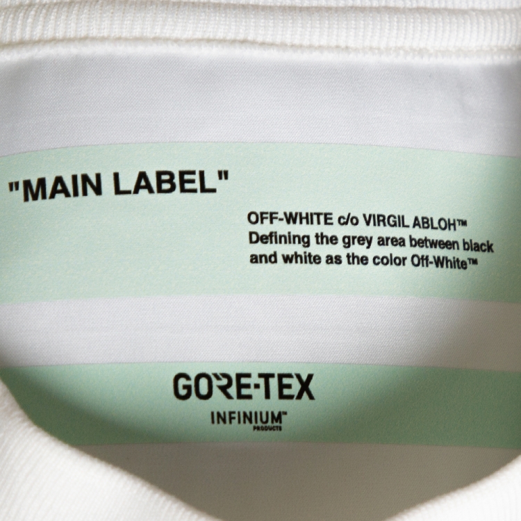 Pre Owned Off-White White Goretex Graffiti Print Short Sleeve T-Shirt L
