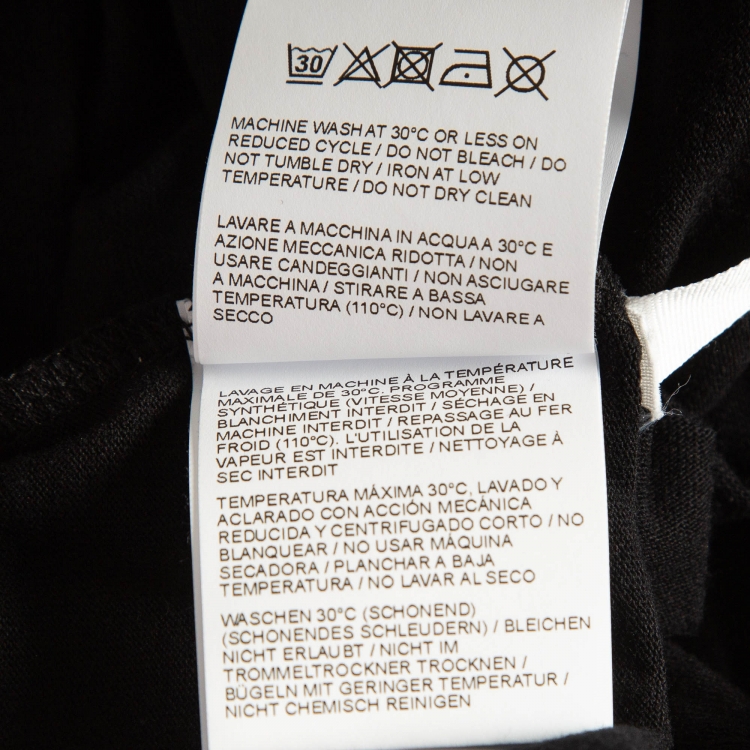 Pre Owned Off-White Black Airport Tape Printed Cotton Crew Neck Tshirt XXL