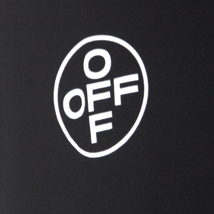 Pre Owned Off White Black Impressionism Print Cotton Crew Neck T-Shirt XL