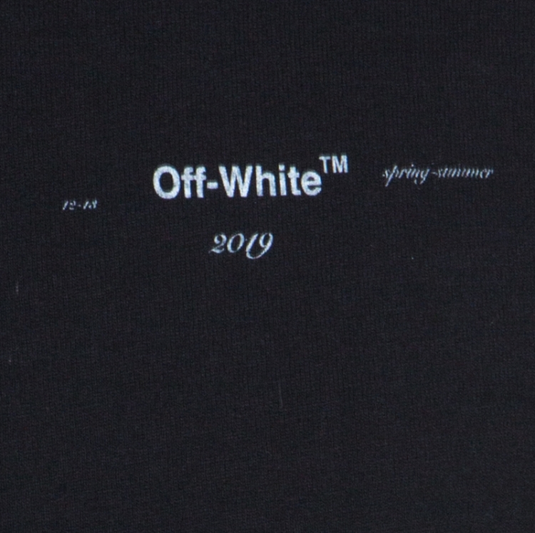 Pre Owned Off White Black Cotton Printed Impressionism Sweatshirt L