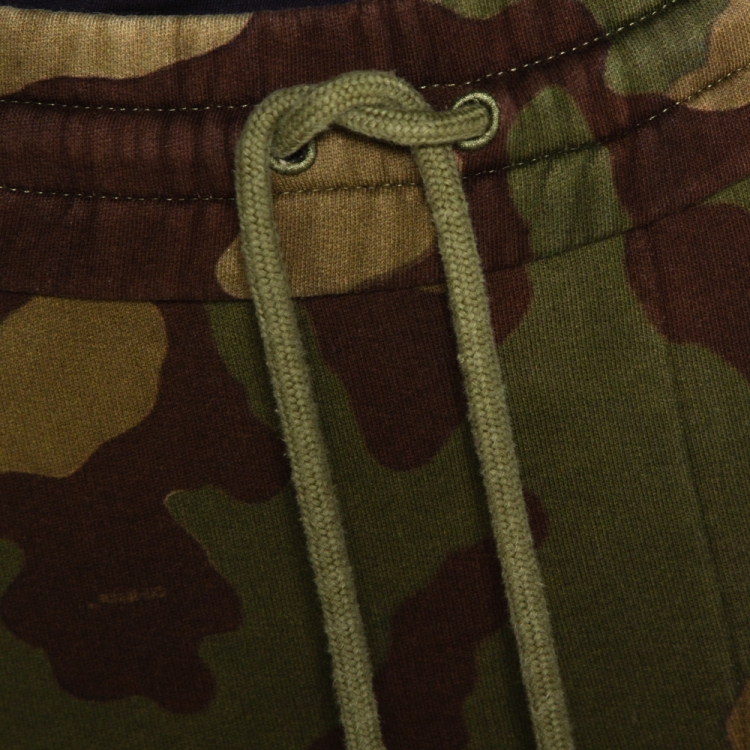 Pre Owned Off-White Military Green Cotton Diagonal Camouflage Joggers S