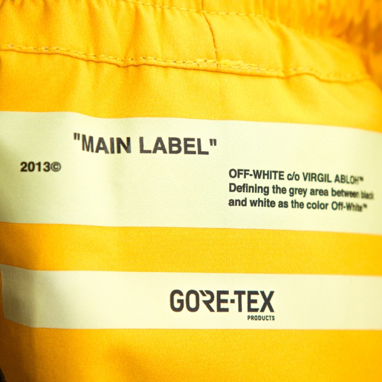 Pre Owned Off-White Yellow Graffiti Print Goretex Track Pants M