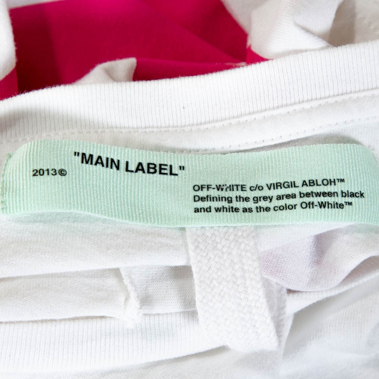 Pre Owned Off-White White Bart Print Cotton Crew Neck T-Shirt S