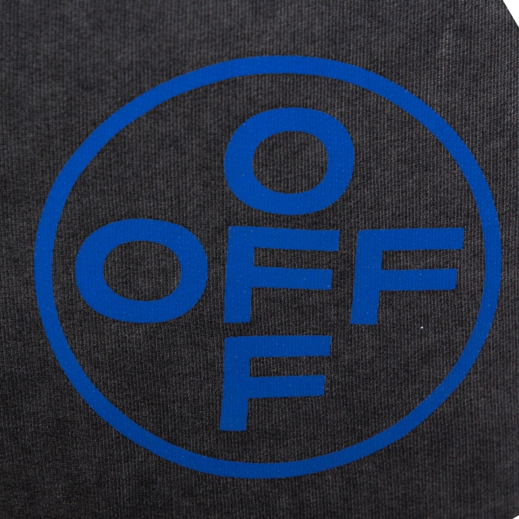 Pre Owned Off-White Black Hardcore Caravaggio Print Faded Cotton Shorts M