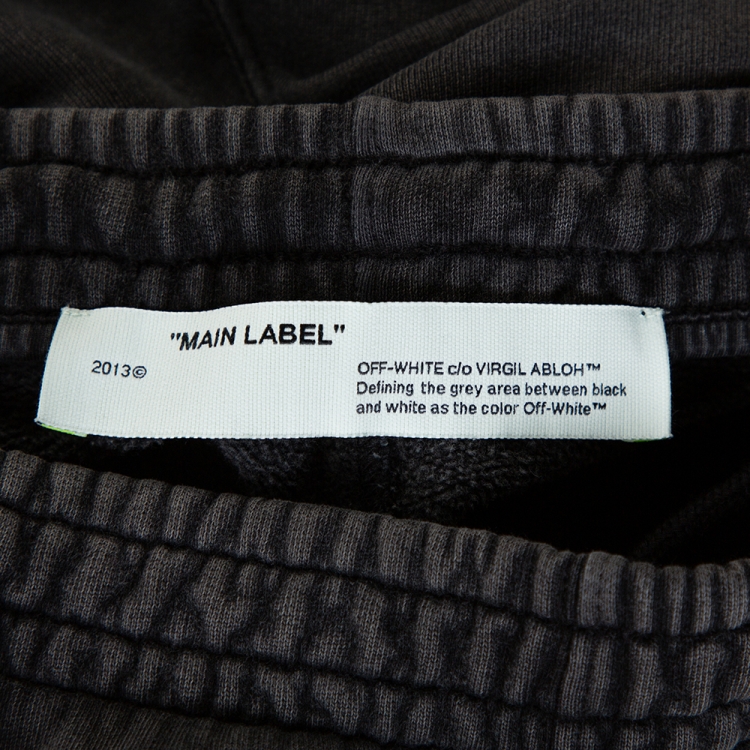 Pre Owned Off-White Black Hardcore Caravaggio Print Faded Cotton Shorts M