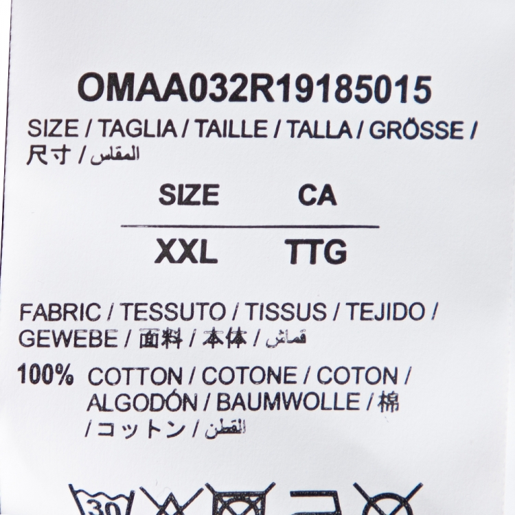 Pre Owned Off-White Off White Impressionism Print Cotton Crew Neck T-Shirt XXL