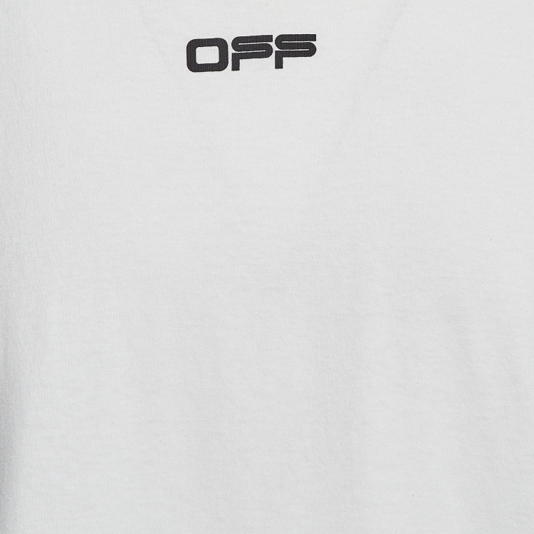 Pre Owned Off-White White Airport Tape print Cotton Oversized T-Shirt XL