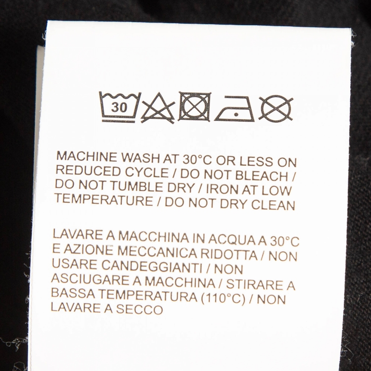 Pre Owned Off-White Black Logo Print Cotton T-Shirt XL