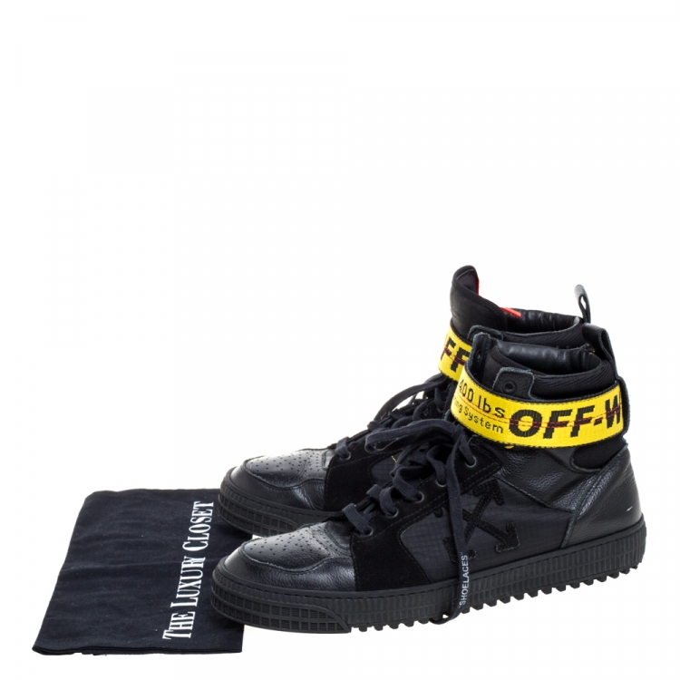 off white suede industrial sneakers