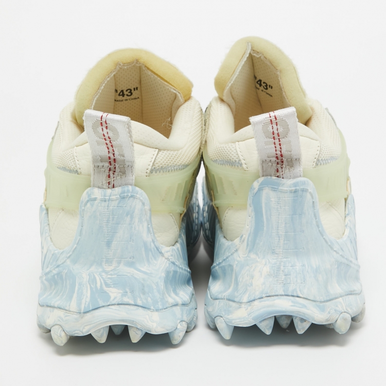 Pre Owned Off-White Leather and Mesh Odsy 1000 Sneakers Size 43