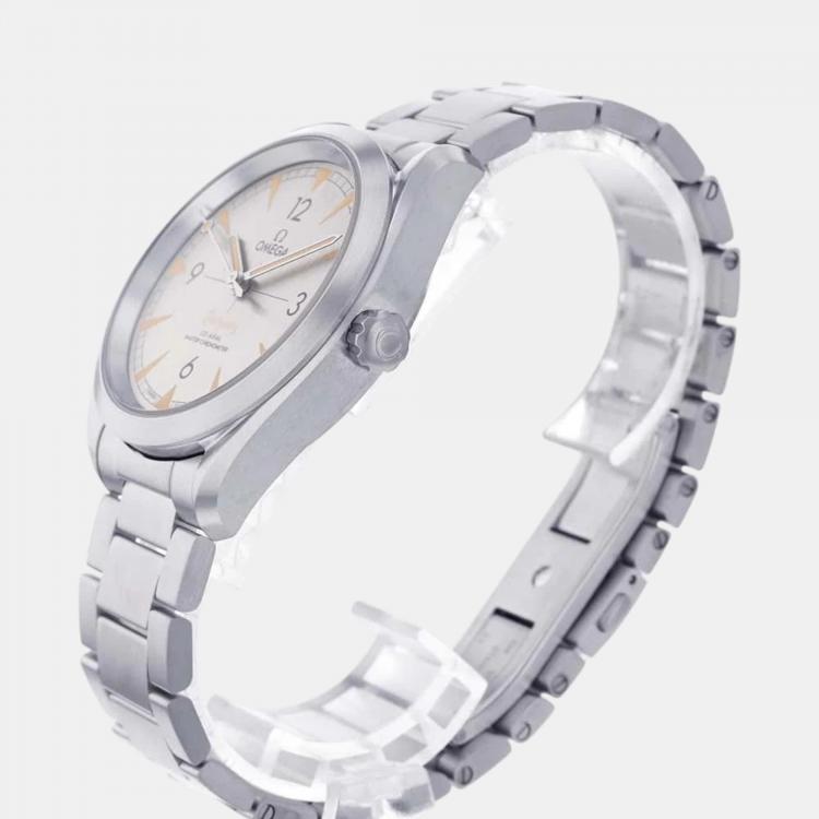 Pre Owned Omega Grey Stainless Steel Seamaster Railmaster 220.10.40.20.06.001 Automatic Men's Wristwatch 40 mm