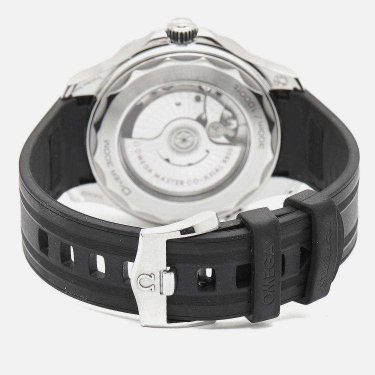 Pre Owned Omega Black Ceramic Stainless Steel Rubber Seamaster Professional Diver 300M 210.32.42.20.01.001 Men's Wristwatch 42 mm