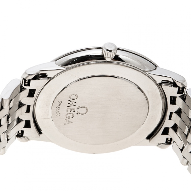 مملوكة مسبقًا Omega Silver Stainless Steel De Ville 196.1150 Men's Wristwatch 34 mm