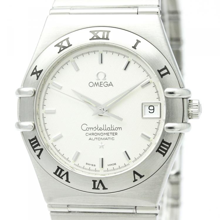 Pre Owned Omega Silver Stainless Steel Constellation Men's Wristwatch 36MM