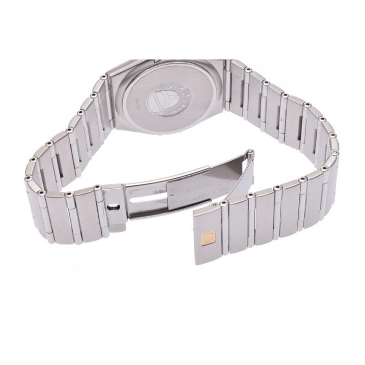 Pre Owned Omega White Stainless Steel Constellation Men's Wristwatch 33MM