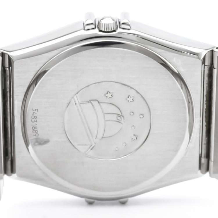 Pre Owned Omega Silver Stainless Steel Constellation Men's Wristwatch 35MM