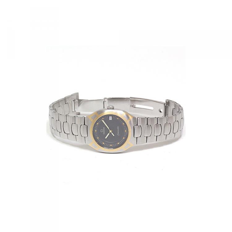 Pre Owned Omega Grey Stainless Steel Seamaster Polaris Men's Wristwatch 32MM