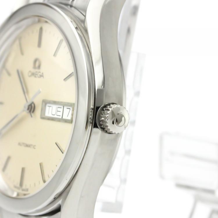 Pre Owned Omega Silver Stainless Steel Classic Men's Wristwatch 35MM