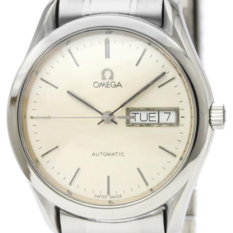 Pre Owned Omega Silver Stainless Steel Classic Men's Wristwatch 35MM