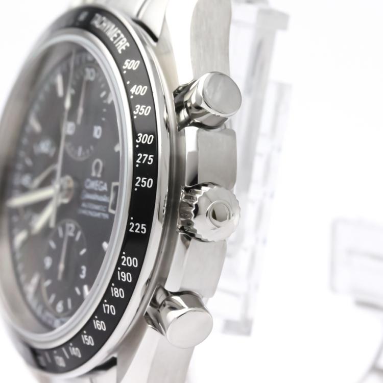 Pre Owned Omega Black Stainless Steel Speedmaster Date/Day-Date Chronograph 3210.50 Men's Wristwatch 40MM