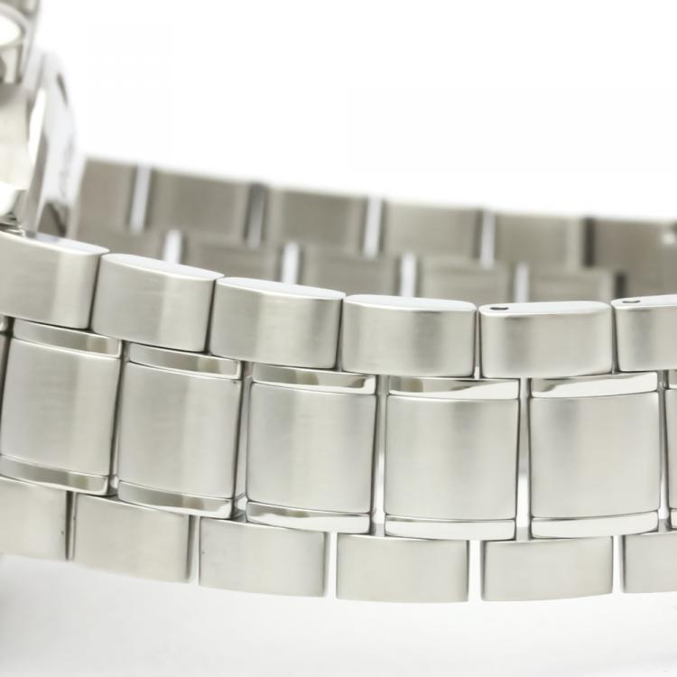 Pre Owned Omega Black Stainless Steel Speedmaster Date/Day-Date Chronograph 3210.50 Men's Wristwatch 40MM