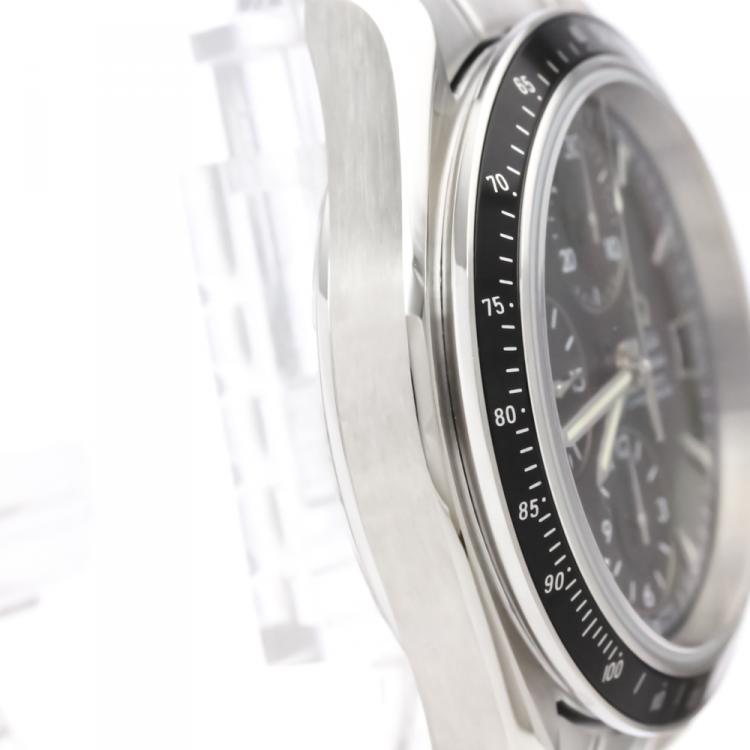 Pre Owned Omega Black Stainless Steel Speedmaster Date/Day-Date Chronograph 3210.50 Men's Wristwatch 40MM