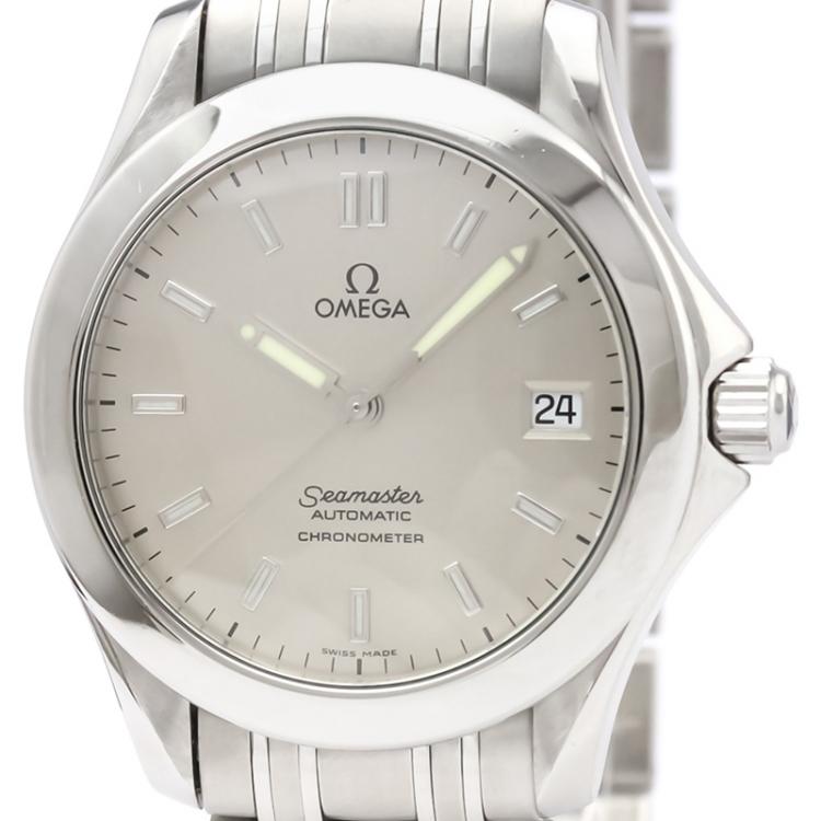 Pre Owned Omega Silver Stainless Steel Seamaster Chronometer 2501.33 Men's Wristwatch 36MM