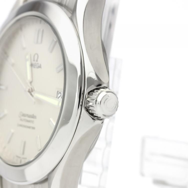 Pre Owned Omega Silver Stainless Steel Seamaster Chronometer 2501.33 Men's Wristwatch 36MM