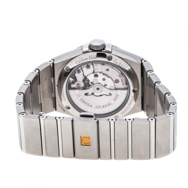 Pre Owned Omega Black Stainless Steel Constellation Men's Wristwatch 38 mm