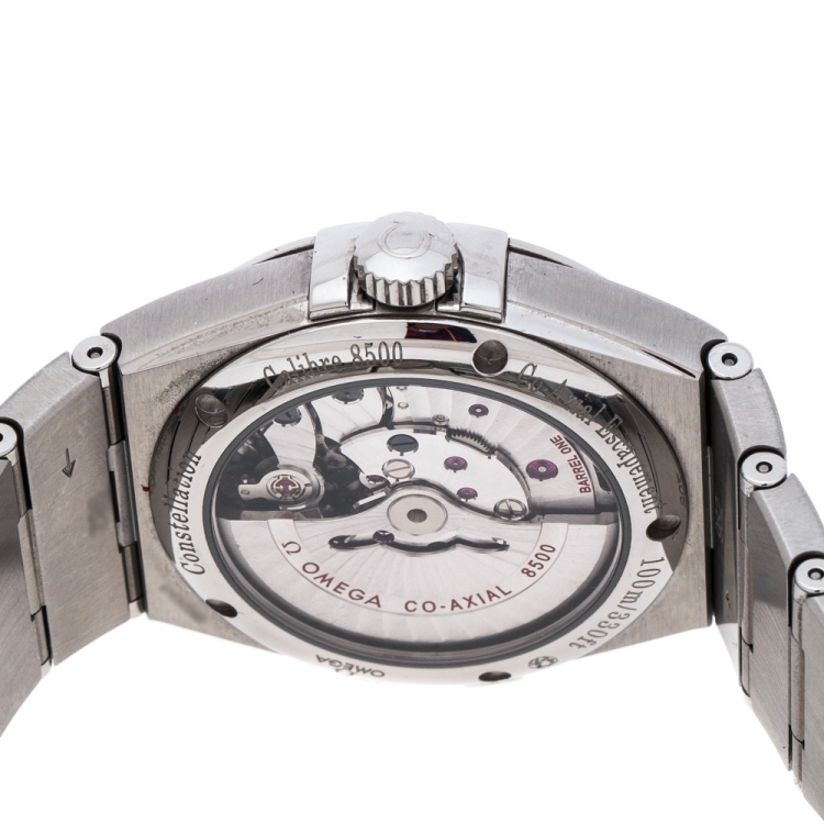 Pre Owned Omega Black Stainless Steel Constellation Men's Wristwatch 38 mm