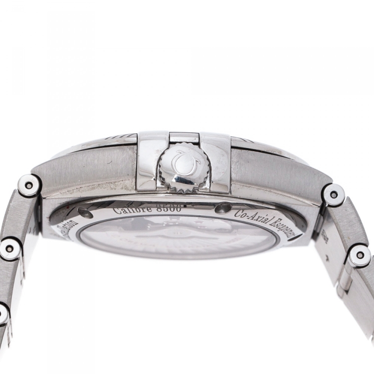 Pre Owned Omega Black Stainless Steel Constellation Men's Wristwatch 38 mm