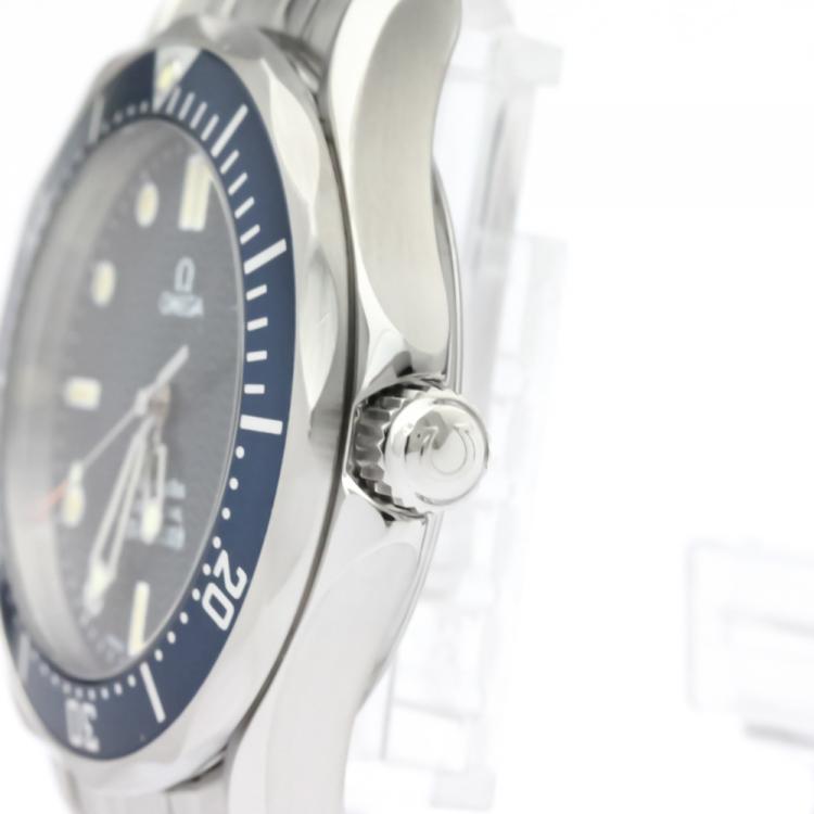 Pre Owned Omega Black Stainless Steel Seamaster Professional 300M 2561.80 Men's Wriswatch 36 MM