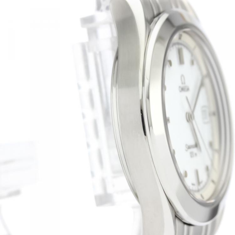 Pre Owned Omega White Stainless Steel Seamaster 120M 2511.20 Men's Wristwatch 36MM