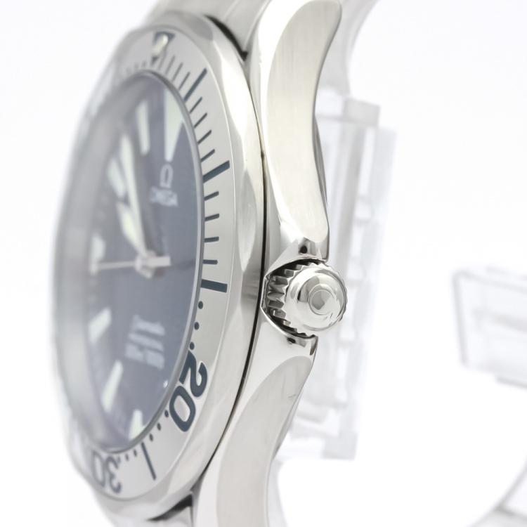 Pre Owned Omega Blue Stainless Steel Seamaster Professional 300M 2265.80 Men's Wristwatch 41 MM