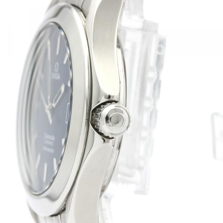 Pre Owned Omega Blue Stainless Steel Seamaster 120M Jacques Mayol 2507.80 Men's Wristwatch 36 MM