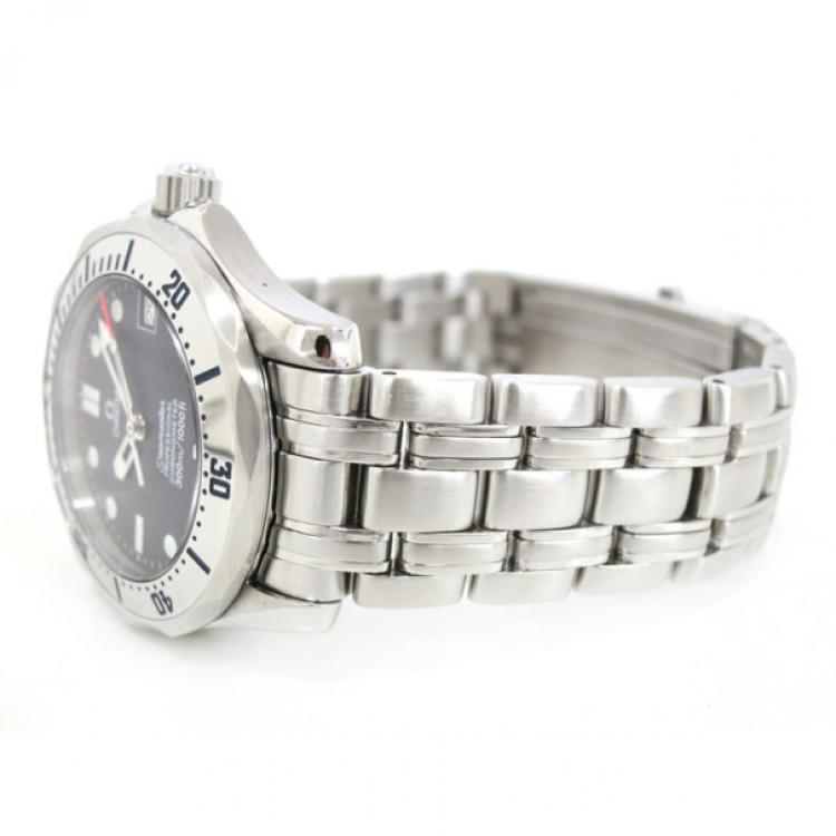 Pre Owned Omega Seamaster Helium Escapement SS Blue Unisex Wristwatch 