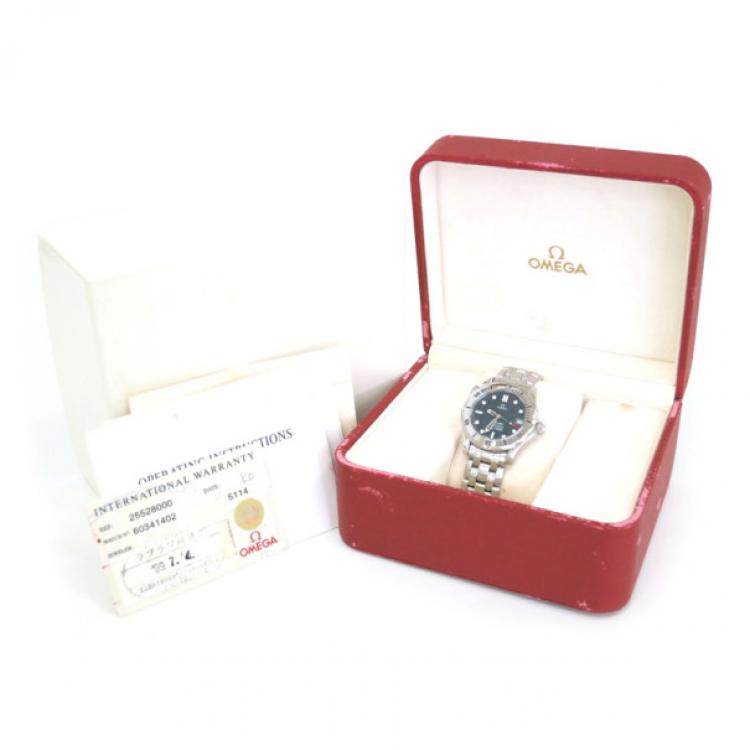Pre Owned Omega Seamaster Helium Escapement SS Blue Unisex Wristwatch 