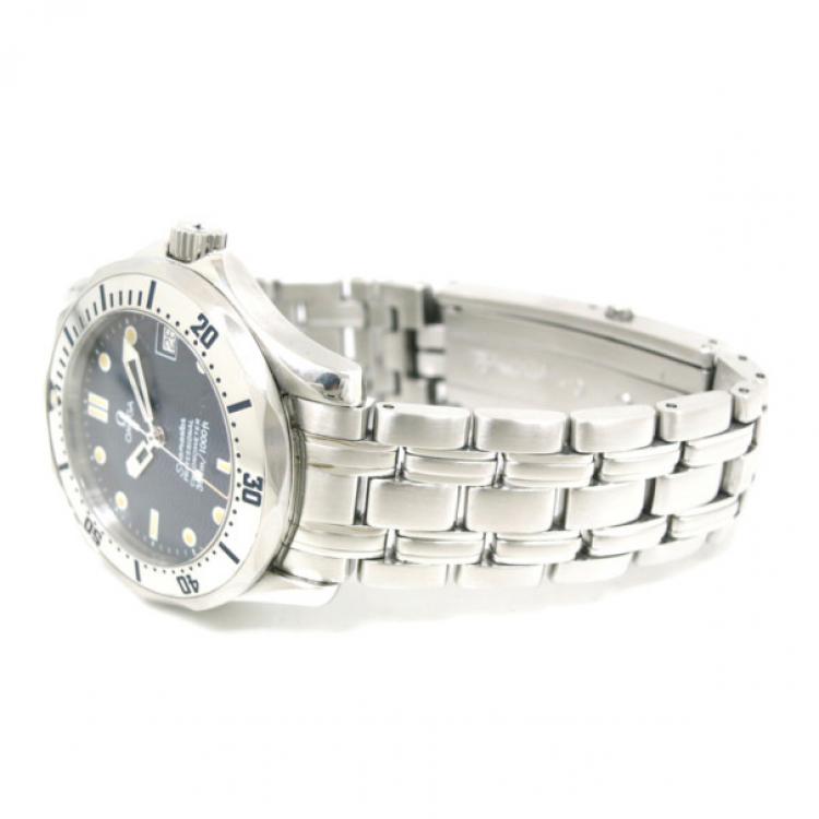 Pre Owned Omega Seamaster Helium Escapement SS Black Unisex Wristwatch