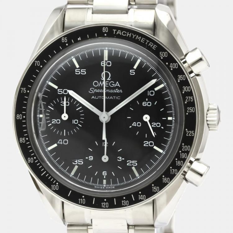 Pre Owned Omega Black Stainless Steel Speedmaster Automatic 3510.50 Men's Wristwatch 39 MM