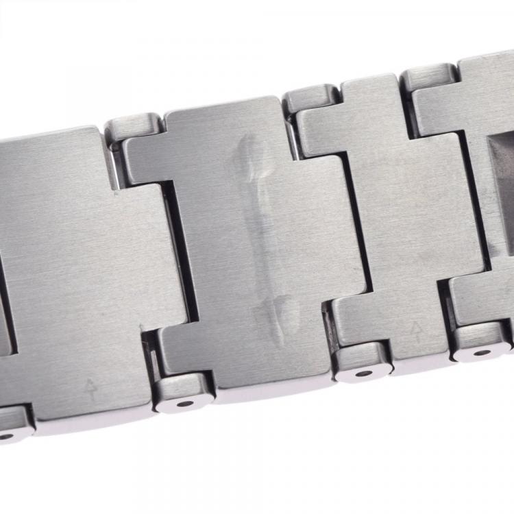 Pre Owned Omega Black Stainless Steel Constellation 1531.51 Men's Wristwatch 37 mm