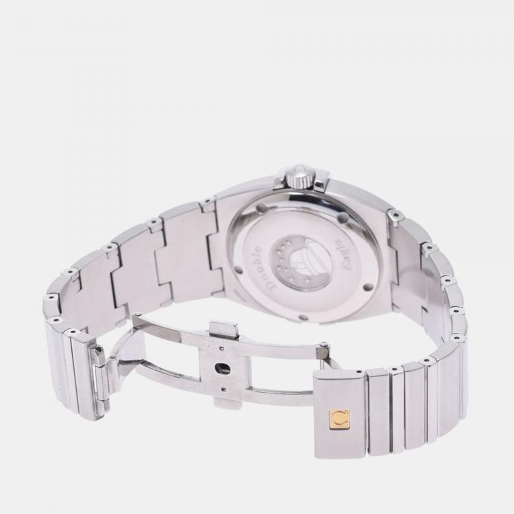 Pre Owned Omega Black Stainless Steel Constellation 1531.51 Men's Wristwatch 37 mm