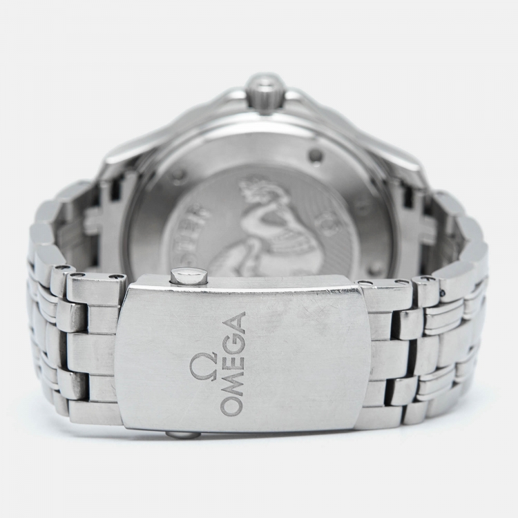 Pre Owned Omega Blue Stainless Steel Seamaster 212.30.41.20.03.001 Men's Wristwatch 41 mm