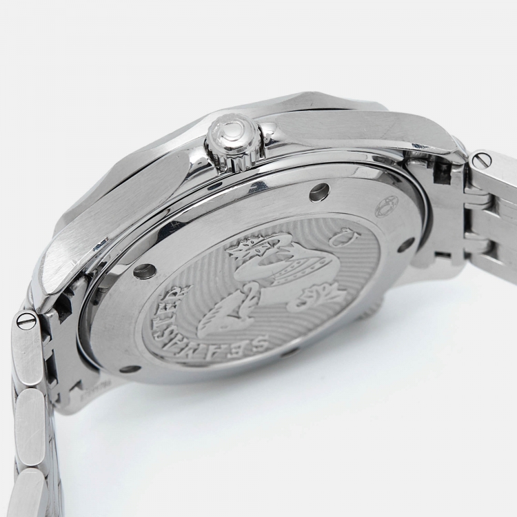Pre Owned Omega Blue Stainless Steel Seamaster 212.30.41.20.03.001 Men's Wristwatch 41 mm