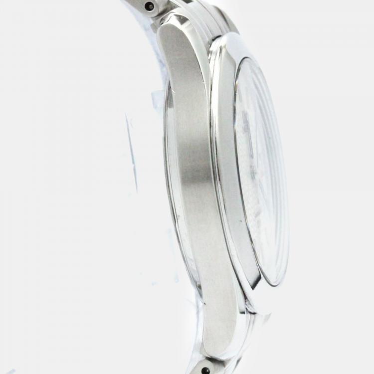 Pre Owned Omega Silver Stainless Steel Seamaster Quartz Men's Wristwatch 36 mm