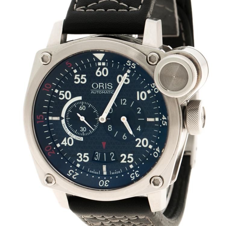 Pre Owned Oris Black Stainless Steel BC4 Der Meisterflieger Men's Wristwatch 43 mm