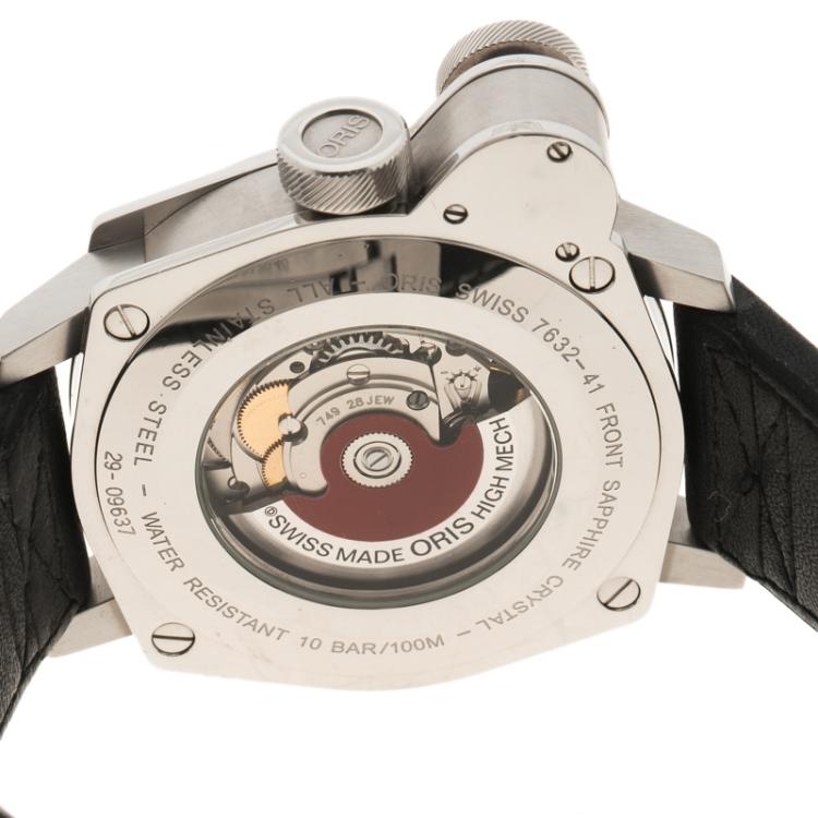 Pre Owned Oris Black Stainless Steel BC4 Der Meisterflieger Men's Wristwatch 43 mm