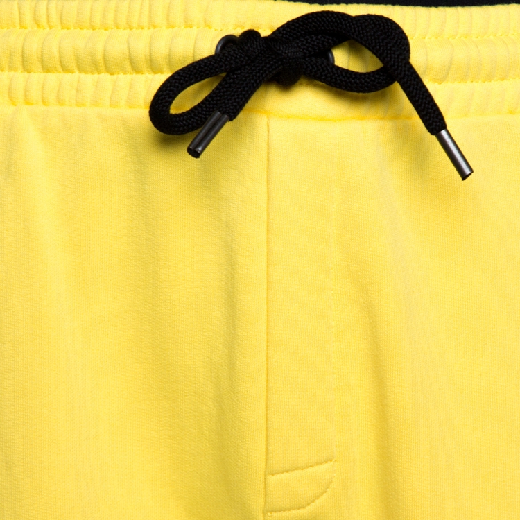 Pre Owned Palm Angels Yellow Side Logo Print Cotton Jogging Pants L