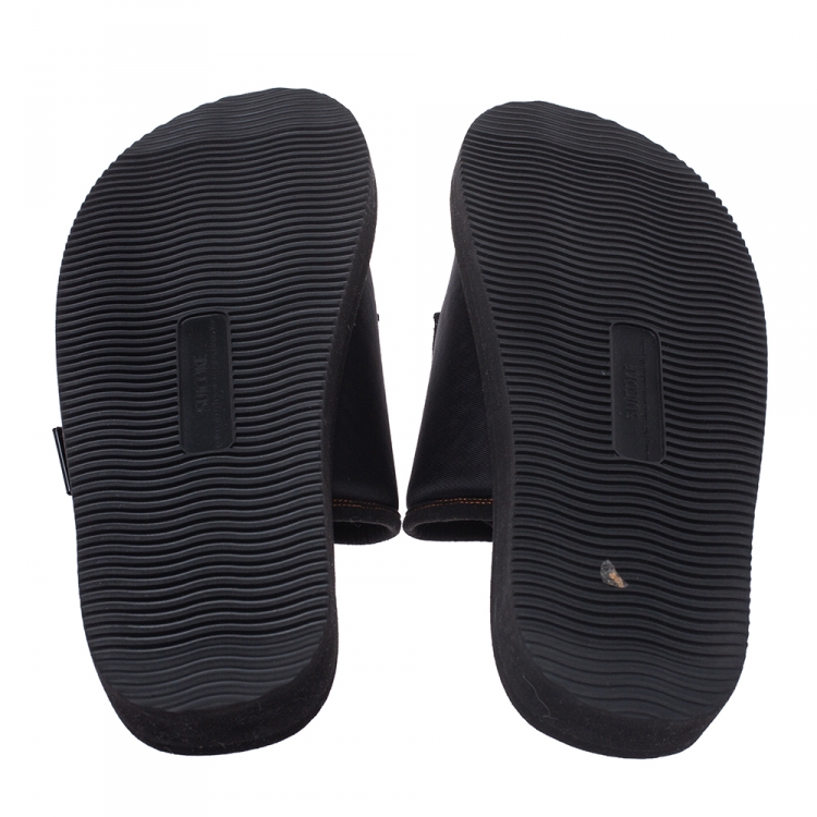 Pre Owned Palm Angels Black Fabric Suicoke Flat Sandals Size 42