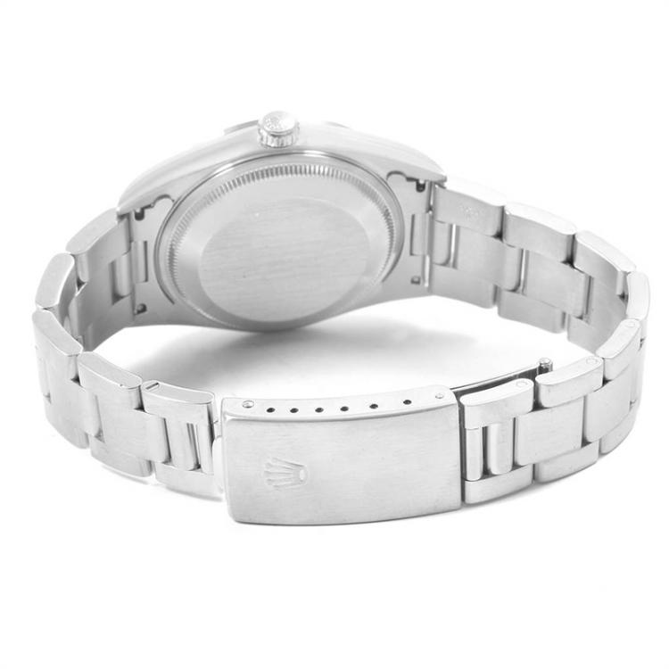 Pre Owned Rolex White Stainless Steel Date 15200 Men's Wristwatch 34MM